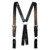Boston Leather Model 9175R Firefighter's Suspenders, Button Attachment w/ 1/2" Reflective Ribbon