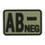 Voodoo Tactical 07-0998 Rubber "AB Negative" Blood Type Patch