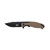 Smith & Wesson SWMP13GLS M&P® Liner Lock Folding Knife 3.48" 8Cr13MoV High Carbon Stainless Steel Drop Point Blade, Tan & Black Handle