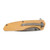 Smith & Wesson 1084312 Flipper Tab Folding Knife 3.50" Black Oxide Plain Edge Drop Point Blade, Coyote Tan Nylon Handle