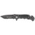 Smith & Wesson SWBG10S Border Guard Liner Lock Folding Knife 3.49" 7Cr17MoV High Carbon Stainless Steel Partially Serrated Tanto Blade, Black Aluminum Handle