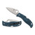 Spyderco C262PBLK390 LeafJumper Lightweight Folding Knife 3.09" K390 Spyder Edge Blade, Blue FRN Handle