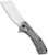 Kershaw 3445 Static Folding Knife Cleaver 2.90" Satin 8Cr13MoV Plain Edge Blade, Gray Handle