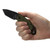 Kershaw 8750TOLBW Shuffle II Tanto, Olive Blackwash Folding Knife American Tanto 2.60" Black-Oxide BlackWash Coating 8Cr14MoV Plain Edge Blade, Olive Handle