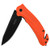 Kershaw 8650 Barricade Folding Knife Assisted SpeedSafe Drop Point 3.50" Black-Oxide Coating 8Cr14MoV Plain Edge Blade, Orange Handle