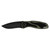 Kershaw 1670OLBLK Blur, Olive Black Folding Knife Assisted SpeedSafe Drop Point w/ Recurve 3.40" Stonewashed Sandvik 14C28N Plain Edge Blade, Olive & Black Handle