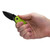 Kershaw 8700LIMEBW Shuffle, Lime Blackwash Folding Knife Drop Point 2.40" Black-Oxide BlackWash Coating 8Cr14MoV Plain Edge Blade, Lime Handle