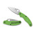 Spyderco C94PGR UK Penknife Salt Folding Knife 3.00" LC200N Plain Edge Blade, Green FRN Handle