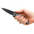 Kershaw 2200 Grid Folding Knife Assisted SpeedSafe Drop Point 3.70" Black-Oxide Coating 8Cr13MoV Plain Edge Blade, Gray Handle