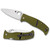 Spyderco C217GP Caribbean Folding Knife 3.70" LC200N Plain Leaf Edge Blade, Black/Yellow Handle