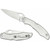 Spyderco BY03P2 byrd Cara Cara 2 Folding Knife 3.75" 8Cr13MoV Plain Edge Blade, Stainless Steel Handle