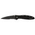 Kershaw 1660CKTST Leek, Black Serrated Folding Knife Assisted SpeedSafe Drop Point 3.00" Cerakote Sandvik 14C28N Partially Serrated Edge Blade, Black Handle