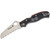 Spyderco C14FSBKRD3 Rescue 3 Lightweight Folding Knife Thin Red Line 3.57" VG-10 Serrated Edge Blade, Black FRN Handle