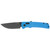 SOG 11-18-03-41 Flash AT Assisted Opening Folding Knife 3.45" Cryo D2 Straight Back Plain Edge Blade, Civic Cyan GRN Handle