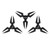Cold Steel TH-15STR3PK Throwing Stars (3 Pack) 1.50" 420SS Black Oxide Blades, Nylon Pouch Sheath