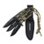 Cold Steel TH-44KVD3PK Throwing Knives (3 Pack) 4.40" 420SS Black Oxide Blades, Paracord Wrap Handles and Nylon Sheath