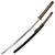 Cold Steel 88CKK Mizutori (Crane) Katana 29.75" 1095 Carbon Blade, Samé (Ray Skin) Handle with Brown Braid Cord and Brass Menuki