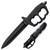 Cold Steel 80NTP Chaos Double Edge Knife 7.50" SK-5 Spear Point Plain Edge Blade, Black 6061 Aluminum Handle