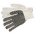 MCR Safety 9657M Economy Weight 7 Gauge Natural Cotton/Polyester String Knit Work Gloves w/ Black PVC Dots On One Side & Fingertips