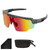 Bobster BWHE01 Wheelie Cycling Sunglass w/ Gloss Clear Gray Frame & Smoked Black Red Revo Lens