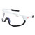 Bobster BFRE01 Freewheel Cycling Sunglass w/ Matte White/Gloss Black Frame & Smoke Black Red Revo, Yellow & Clear Lens