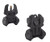 Meprolight FRBS Self-Illuminated Flip Backup Sights, 4 Dot Rear