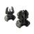 Meprolight 403220 FRBS Self-Illuminated Flip Backup Sights, Black, 2 Dot Rear