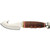 KA-BAR 1234 Game Hook Fixed Knife 7.25" Game Hook DIN 1.4116 Stainless Steel Blade, Brown Leather Handle