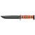 KA-BAR 1317 Dog's Head Utility Fixed Knife 12.00" Clip Point 1095 Cro-Van Blade, Brown Leather Handle