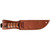 KA-BAR 1261 USA Short KA-BAR Serrated Fixed Knife 9.25" Clip Point 1095 Cro-Van Blade, Brown Leather Handle