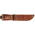 KA-BAR 1220 U.S. Army KA-BAR Straight Edge Fixed Knife 11.88" Clip Point 1095 Cro-Van Blade, Brown Leather Handle