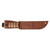 KA-BAR 1218 USMC KA-BAR Serrated Fixed Knife 11.88" Clip Point 1095 Cro-Van Blade, Brown Leather Handle