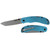 KA-BAR 5698SF Corser Folding Knife 7.88" Tanto AUS 8A Stainless Steel Blade, Light Blue GPN-PA66 Handle