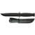 KA-BAR 1256 Short KA-BAR Straight Edge Fixed Knife 9.25" Clip Point 1095 Cro-Van Blade, Black Kraton G Handle, Leather Sheath