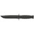 KA-BAR 1256 Short KA-BAR Straight Edge Fixed Knife 9.25" Clip Point 1095 Cro-Van Blade, Black Kraton G Handle, Leather Sheath