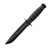 KA-BAR 1256 Short KA-BAR Straight Edge Fixed Knife 9.25" Clip Point 1095 Cro-Van Blade, Black Kraton G Handle, Leather Sheath
