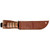 KA-BAR 1252 USMC Short KA-BAR Serrated Fixed Knife 9.25" Clip Point 1095 Cro-Van Blade, Brown Leather Handle