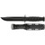 KA-BAR 1258 Short KA-BAR Straight Edge Fixed Knife 9.25" Clip Point 1095 Cro-Van Blade, Black Kraton G Handle, Plastic MOLLE Sheath