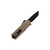 Tekto Knives A2 Badger Out-The-Front Automatic Knife 1.85" D2 Tanto Plain Edge Blade, 6061-T6 Aluminum Handle
