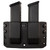 Comp-Tac C70931000NBKN Twin Warrior Double Magazine Pouch for Springfield Armory XDS 9/40, Black