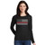 Thin Red Line Women's Classic Flag Long Sleeve Shirt, Black