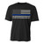 Thin Blue Line Men's Performance Polyester Short Sleeve T-Shirt, Black