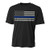 Thin Blue Line Men's Performance Polyester Short Sleeve T-Shirt, Black