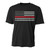 Thin Red Line Men's Performance Polyester Short Sleeve T-Shirt, Black