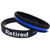 Thin Blue Line Retired Silicone Bracelet