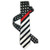 Thin Red Line American Flag Tie