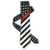 Thin Red Line American Flag Tie