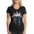 Thin Blue Line Women's Large New York City Skyline Short Sleeve T-Shirt, Black