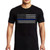 Thin Blue Line Men's Classic Flag Short Sleeve T-Shirt, Black