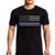 Thin Blue Line Men's Classic Flag Short Sleeve T-Shirt, Black